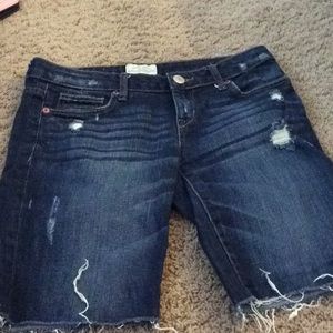 Aeropostale Ripped Jean Bermuda Shorts